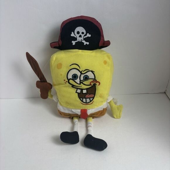 Nickelodeon Spongebob Squarepants Pirate Themed Plush Stuffed Toy Nanco 2003 - Picture 1 of 7
